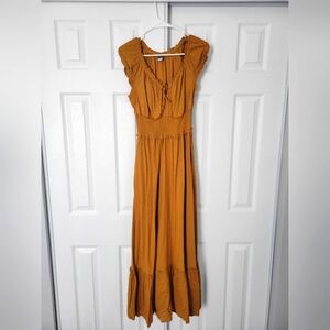Bohemian Mustard Maxi Dress